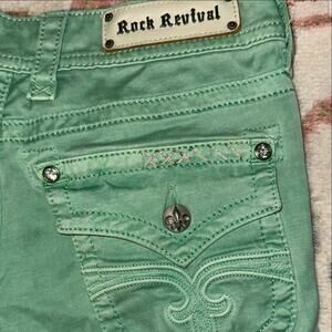 Light Green Rock Revival Pants, size 30
